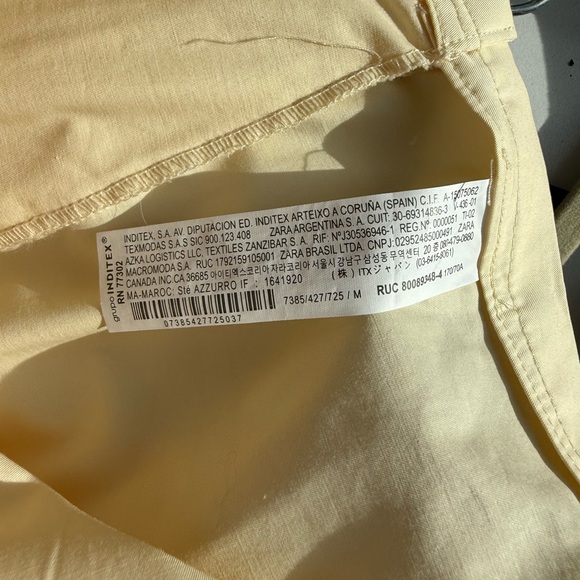 Zara Butter Yellow A-Line Skort - Picture 2 of 9